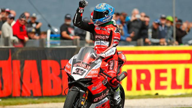 Marco Melandri took both races at Phillip Island earlier this year. Picture: Getty.