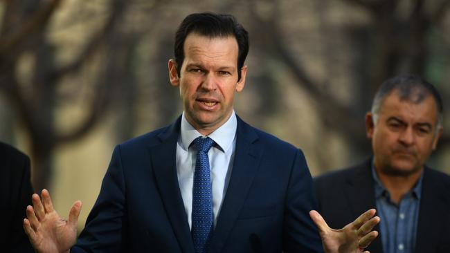 Nationals Senator Matt Canavan has urged the CFMEU to campaign for the LNP at the state election. Picture: AAP/Mick Tsikas