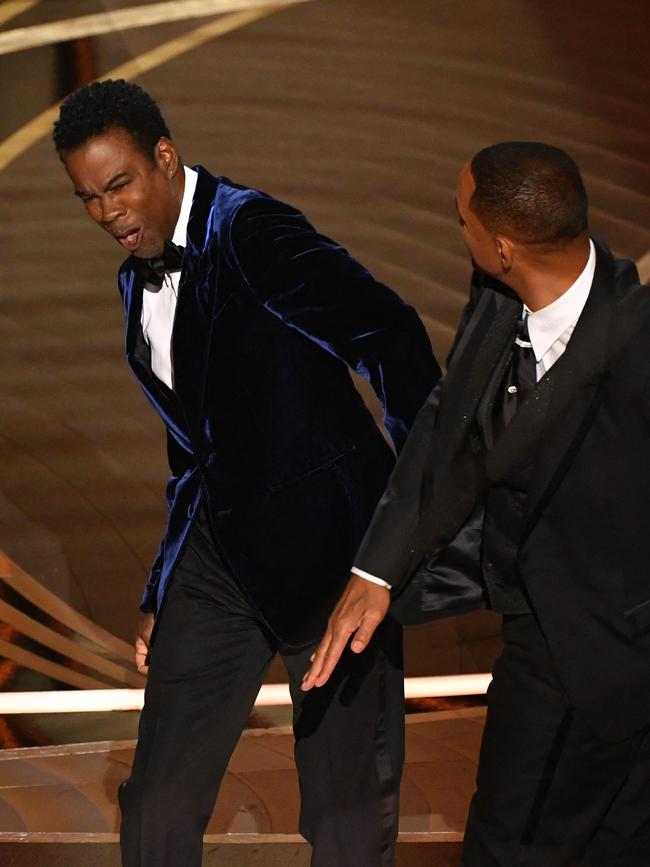 Smith slapped comedian Chris Rock onstage. Picture: Robyn Beck / AFP