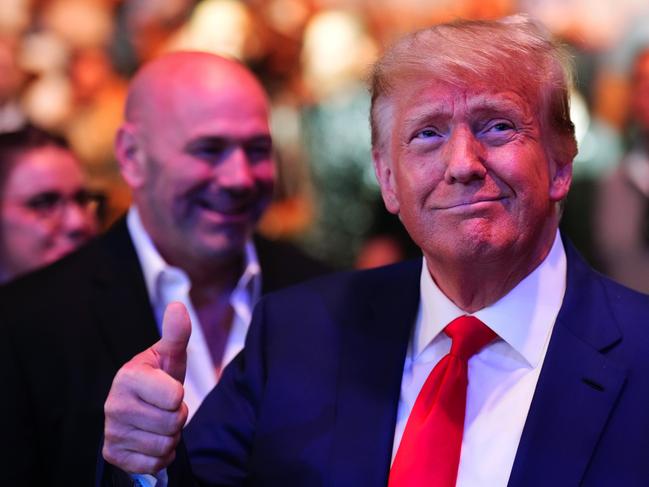 Donald Trump and UFC President Dana White at UFC 290. Picture: Chris Unger/Zuffa LLC via Getty