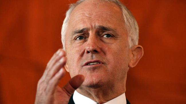 Prime Minister Malcolm Turnbull at a press conference at Parliament House in Canberra. Picture: AAP