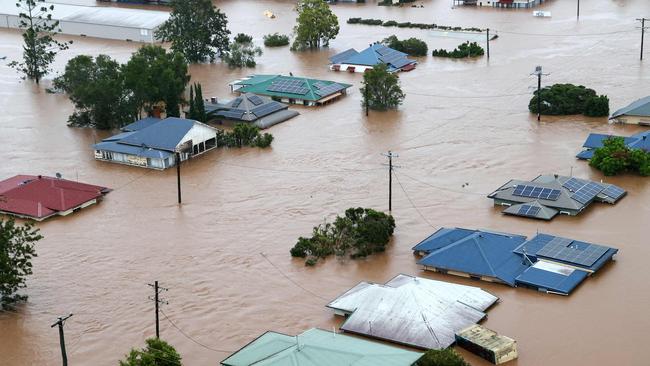 Lismore in the floods. Picture: Bradley Richardson/Australian Defence Force /AFP