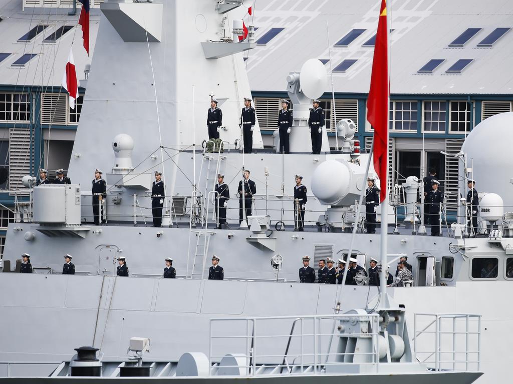 The modern vessels show just how much China has improved its military forces in the last decade. Picture: Dylan Robinson