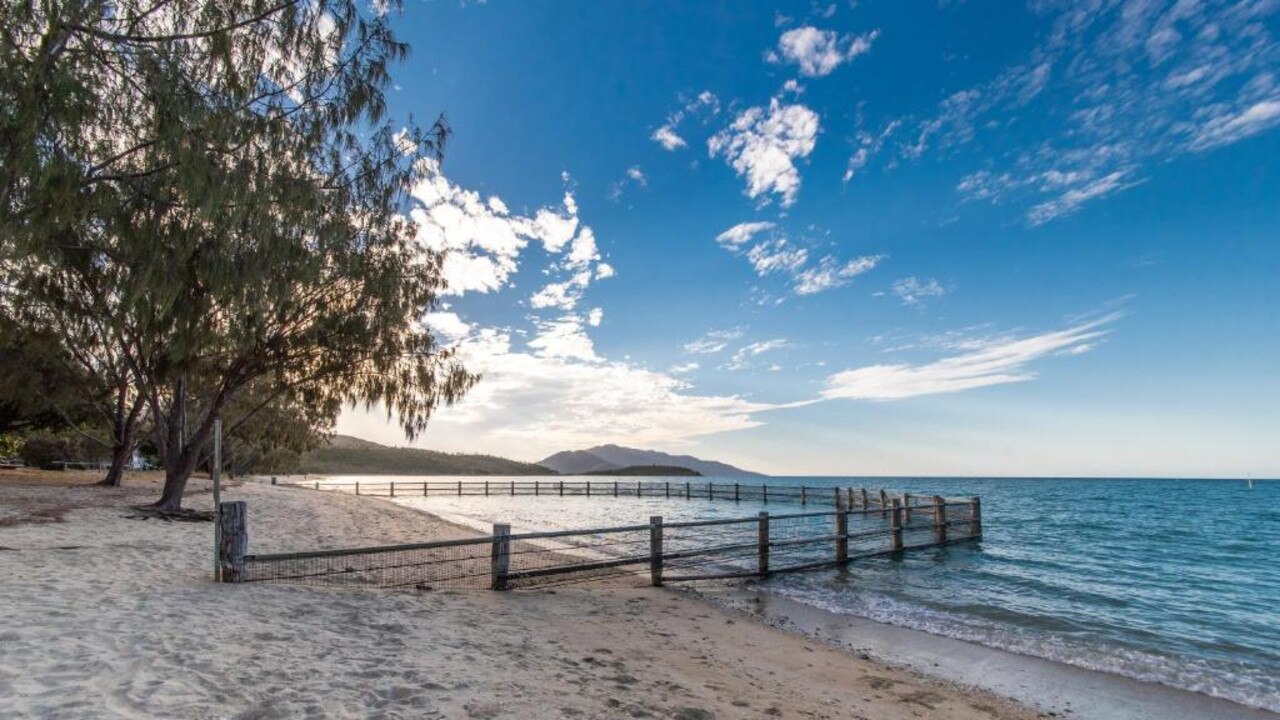 The sea view from the Dingo Beach Hotel in the Whitsundays.