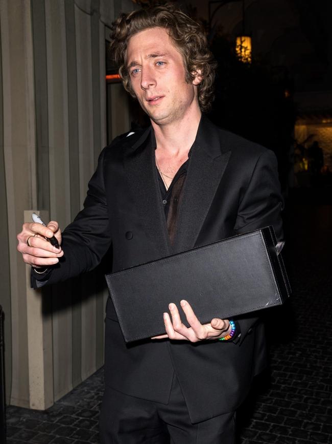 Jeremy Allen White celebrated his Best Actor win at the star-studded party. Picture: Frank Vasquez/Backgrid