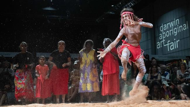 Opening ceremony of the Darwin Aboriginal Art Fair 2023. Picture: Dylan Buckee.