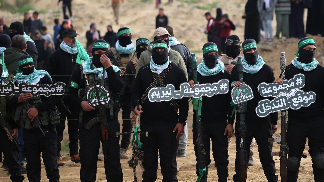 The transfer of the bodies is the first such handover of remains by Hamas since its October 7, 2023 attack on Israel triggered the war. Picture: Eyad BABA / AFP