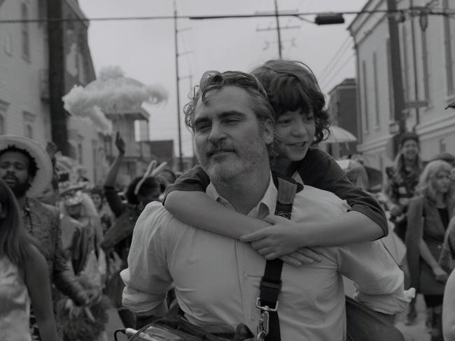 Joaquin Phoenix and Woody Norman in C’Mon C’Mon. Picture: Transmission