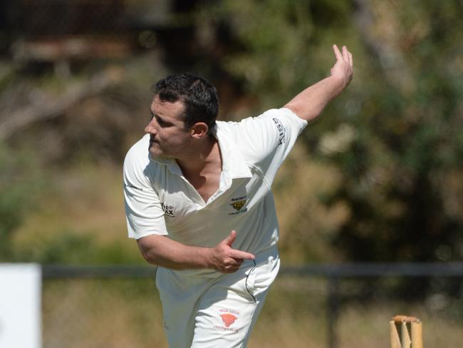 MPCA cricket match Seaford versus Main Ridge at Seaford Reserve. Main Ridge bowler Jason Albress