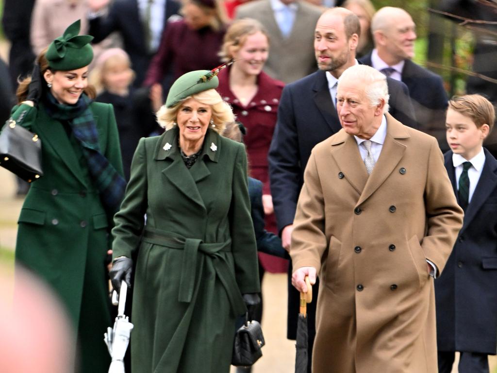 The Princess walked alongside Prince William, Prince George, Queen Camilla and King Charles III. Picture: Jordan Peck/Getty Images