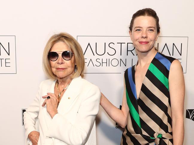 Carla Zampatti and Bianca Spender in 2018. Picture: Mark Metcalfe/Getty Images