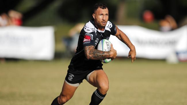 Quade Cooper playing for Wests in Brisbane club rugby.