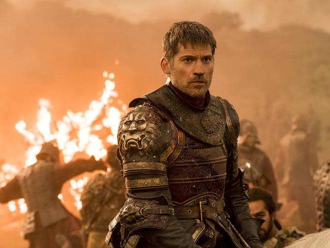 This image released by HBO shows Nikolaj Coster-Waldau as Jaime Lannister in an episode of "Game of Thrones," which aired Sunday, Aug. 7. An individual using the name "Mr. Smith" posted a fresh cache of stolen HBO files, including some apparently related to the show "Game of Thrones," online Monday, part of what the purported hacker has claimed is a much larger trove of stolen HBO material. The dump includes scripts from five "Game of Thrones" episodes, including one upcoming episode, and a month's worth of email from the account of an HBO programming executive. (Macall B. Polay/HBO via AP)