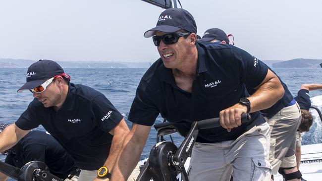 Sailors aboard the Sydney to Hobart entry Naval Group. Pic: Andrea Francolini.