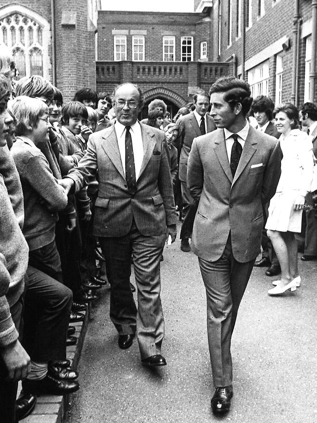 In 1974, during one of his previous visits, he stopped by Geelong Grammar in Victoria. Picture: Supplied