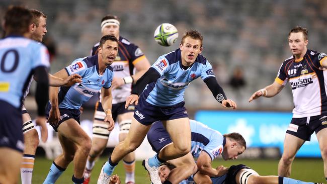 The Waratahs’ Joey Walton throws a pass. Picture: Getty Images