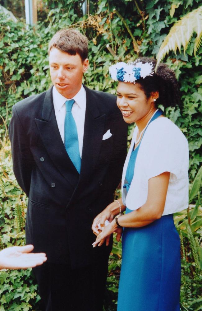 Olive and Jason on their wedding day. Picture: Supplied