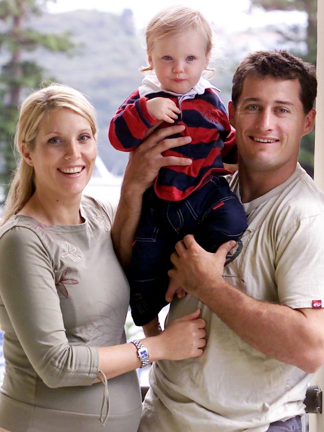 Ben Walker with partner Kylie and son Sam at 10 months in their Sydney home in 2003. Picture: Scott Hornby