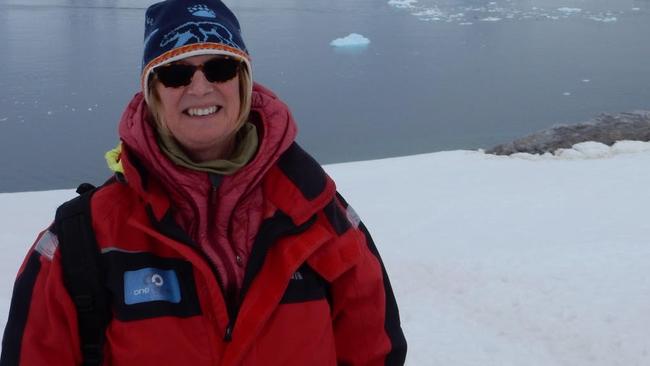 Christine Beswick at Antarctica.