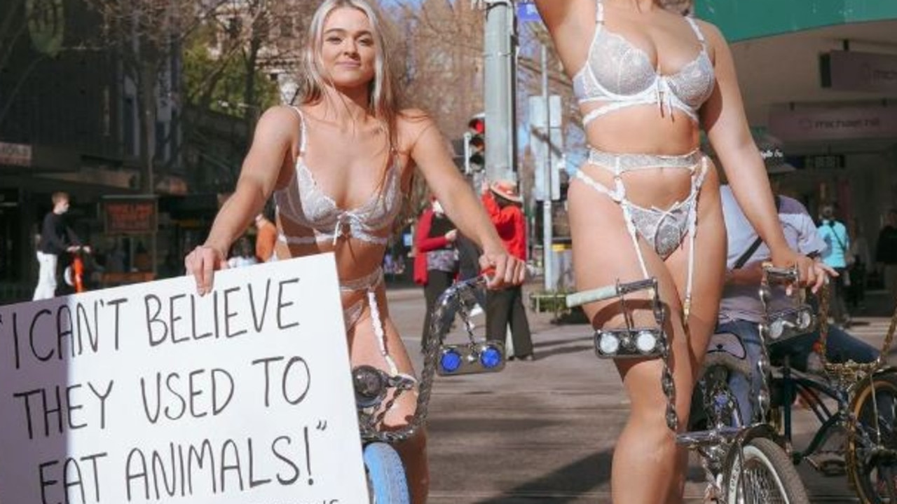Vegan activist Tash Peterson hits Melbourne streets