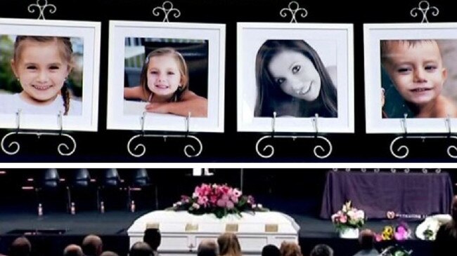 Four irreplaceable faces: the funeral service. Picture: ABC