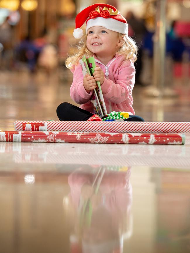 Summer Farrell, 4, at Watergardens Shopping Centre. Picture: Jay Town