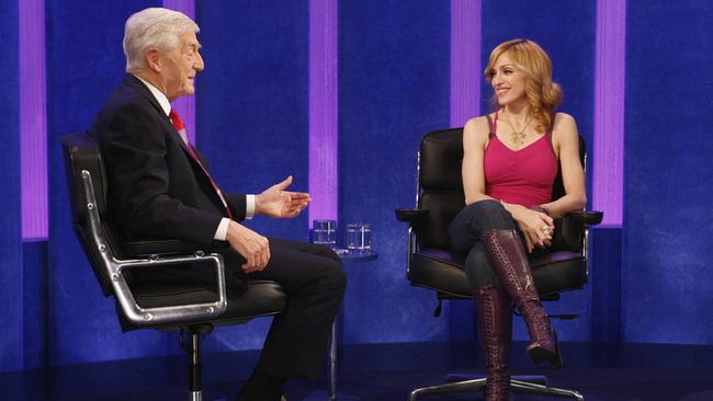 Michael Parkinson with singer Madonna in 2006.