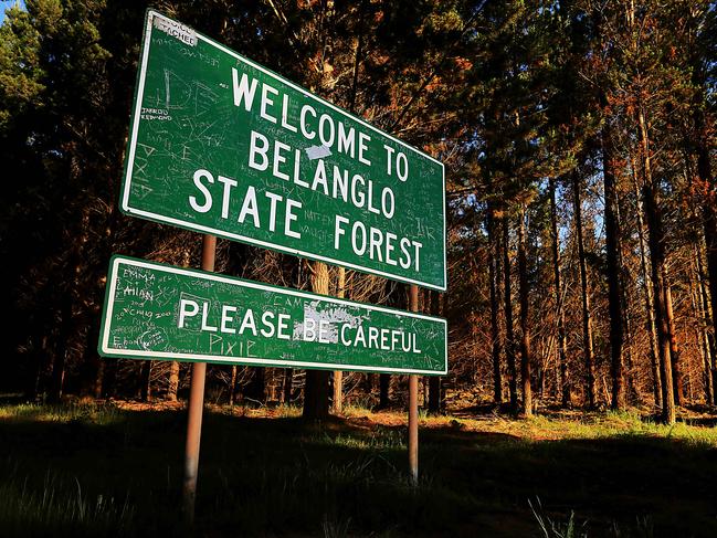 The sign welcoming visitors to the Belanglo State Forest. Picture: Adam Taylor