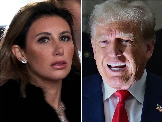 A split image showing lawyer Alina Habba (left) and Donald Trump. Picture: Supplied