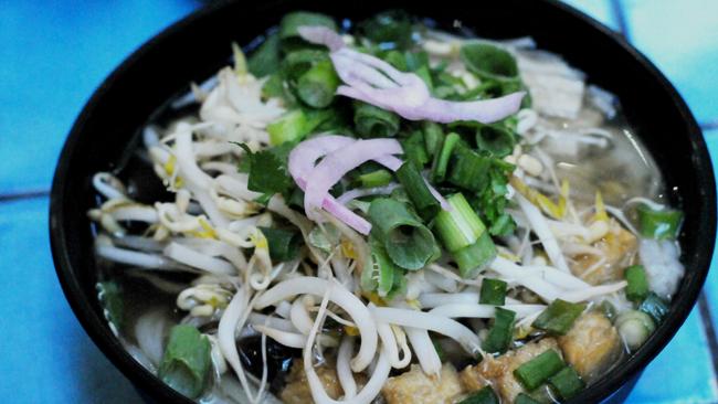 Mushroom and tofu pho from Rolld Castle Towers. Picture: Stacey Roberts