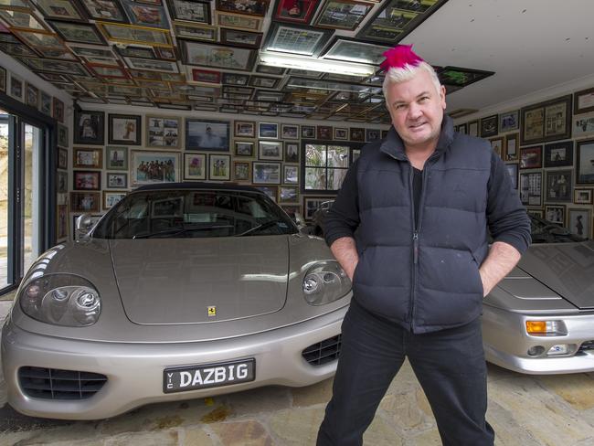 Darryn Lyons had photos from his paparazzi career scattered around his house.