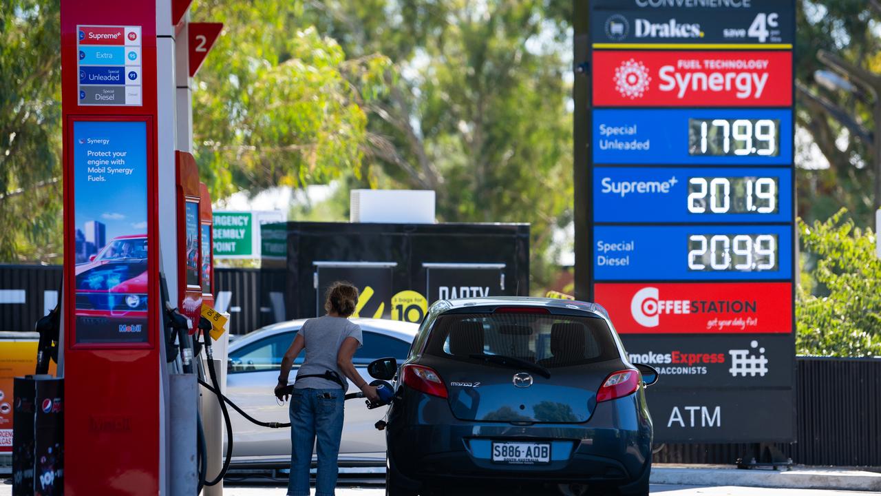 The fuel price has risen by 32.1 per cent in the past quarter, with hikes expected after the fuel excise was reinstated. Picture: NCA NewsWire / Morgan Sette