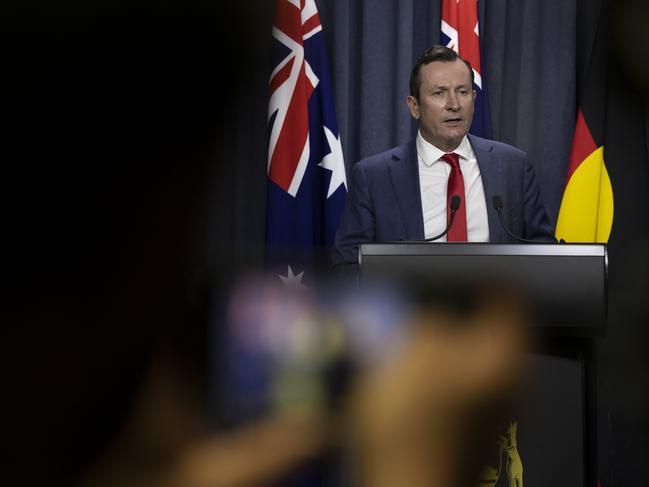 West Australian Premier Mark McGowan has backflipped on his decision to let international students enter the state, allowing them in if they are vaccinated and quarantine for 14 days once they arrive. Picture: Matt Jelonek/Getty Images