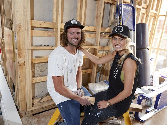 Josh Barker and Elyse Knowles. Picture: Channel 9