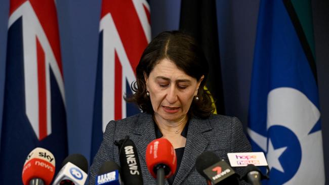 Gladys Berejiklian announced her resignation as New South Wales premier in October. Picture: Bianca De Marchi – Pool/Getty Images