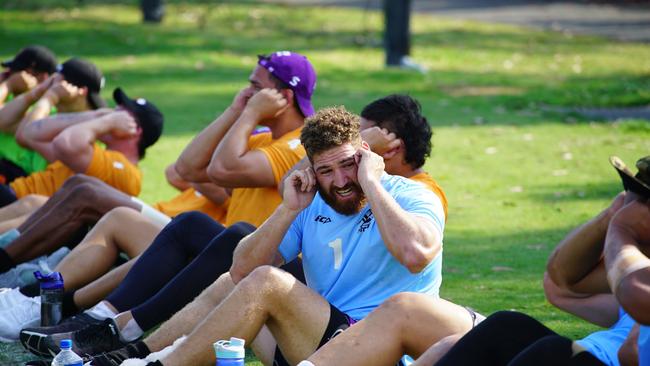 NRL experienced centre Brenko Lee feeling the heat. Picture: Darcy Parkinson