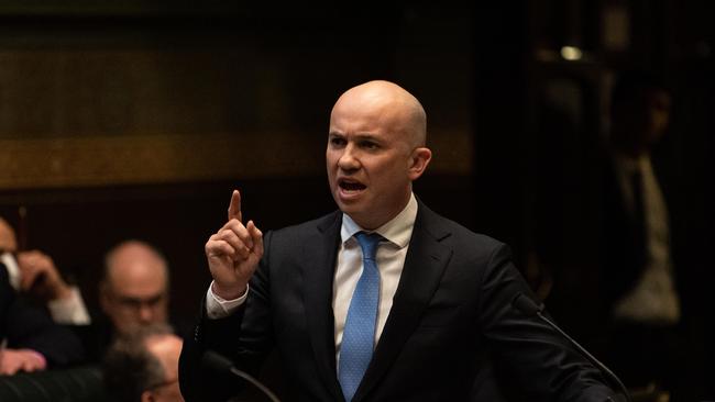 Former Treasurer and Minister for Energy Matt Kean speaks during Question Time in the Legislative Assembly at New South Wales Parliament House in Sydney in 2022. Picture: NCA NewsWire / Flavio Brancaleone