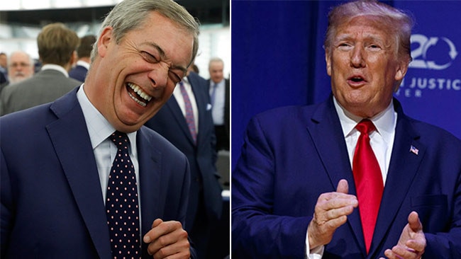 Donald Trump has lauded Nigel Farage in the British election.