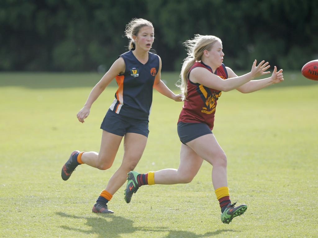 Fahan versus Scotch Oakburn in the Sports Association of Independent Schools Australian Rules girls grand final. Picture. PATRICK GEE