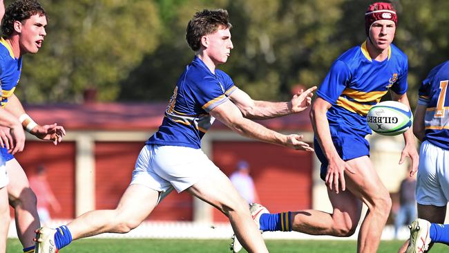 Churchie player Charlie Johnstone GPS First XV rugby between Churchie and Toowoomba Grammar School. Saturday August 12, 2023. Picture, John Gass