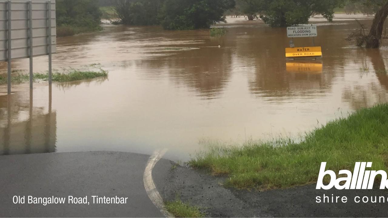 Flooding on Old Bangalow Rd, Tintenbar.