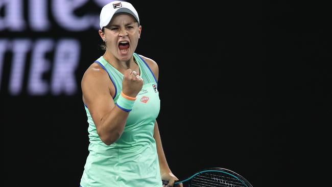 Problem-solver Ash Barty found a way to defeat American Alison Riske. Picture: Getty Images