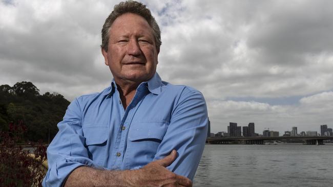 Andrew Forrest pictured along Swan River, Perth WA. PHOTO: MARIE NIRME