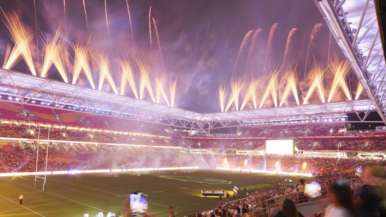 Spectators watching a game at the stadium - NRL magic round Picture: TEQ