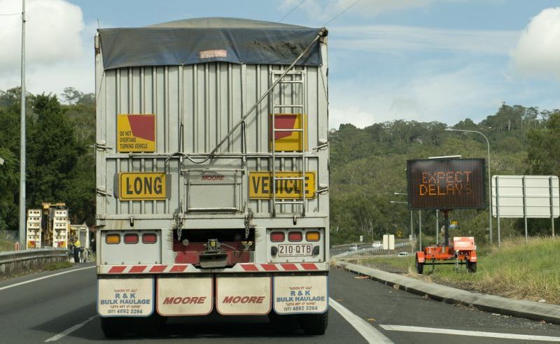 Roadworks have started on the Toowoomba Range today. Picture: Nev Madsen