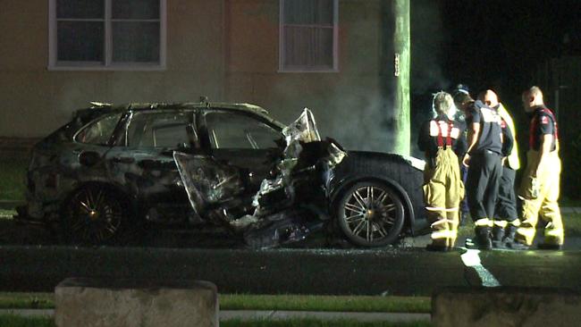 Police are investigating whether a shooting and car fire overnight are linked. Picture: TNV