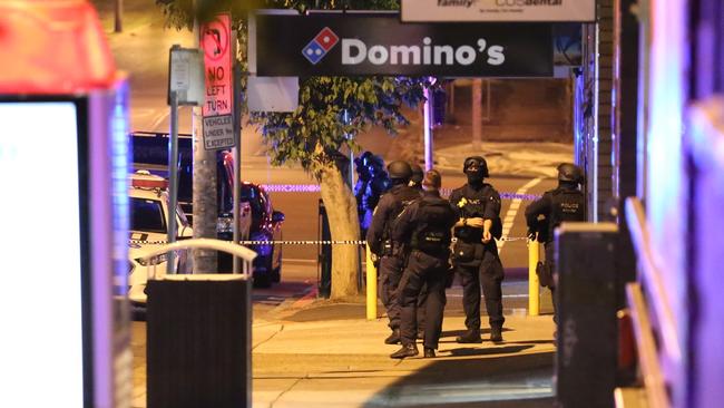 A Domino’s employee was shot twice on Sunday morning. Picture: Steve Tyson