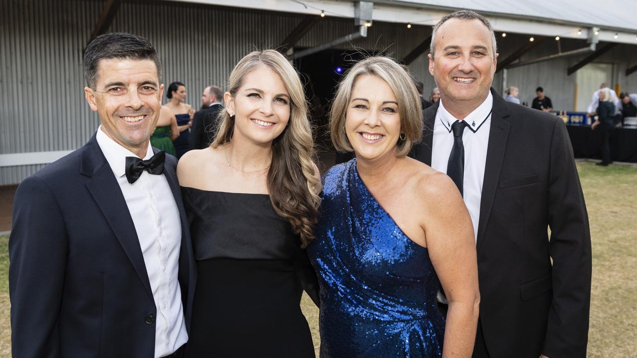 At LifeFlight Toowoomba Gala are (from left) George and Holly Lewis with Alison and Tony Zipf at The Goods Shed, Saturday, May 6, 2023. Picture: Kevin Farmer