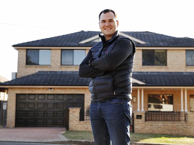 4/8/21 - WEEKEND COURIER MAIL - Property millionaire Eddie Dilleen pictured at home in Greenacre today. Eddie has bought 14 properties in Brisbane and plans to another $5m worth in the next six to 12 months. Picture: Sam Ruttyn