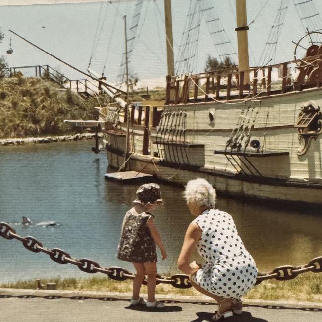 Sally’s first dolphin encounter was aged three with her grandmother. Photographed by her mother